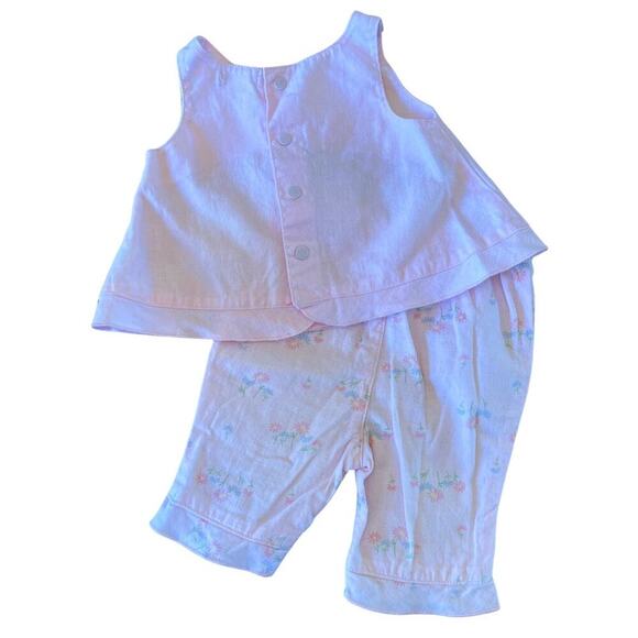 Vintage Carter’s Newborn Baby Girl Outfit – Pink Embroidered Top & Bloomers 668K - Picture 9 of 10